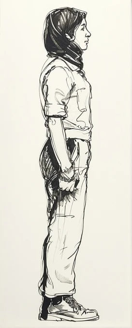 N33 Female Royal Navy Crew Figure (Hijab) – Unpainted Multi-Scale Model