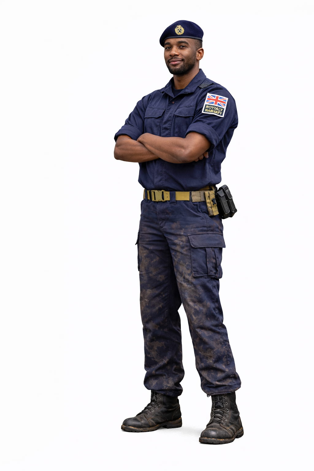 N38 Male Royal Navy Crew Figure – Standing Arms Crossed – Unpainted Multi-Scale Model