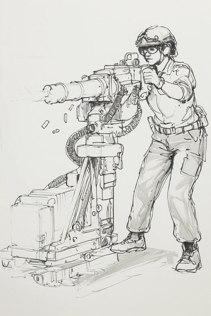 N43 Female Gunner Figure – Modern Naval Scale figure Unpainted