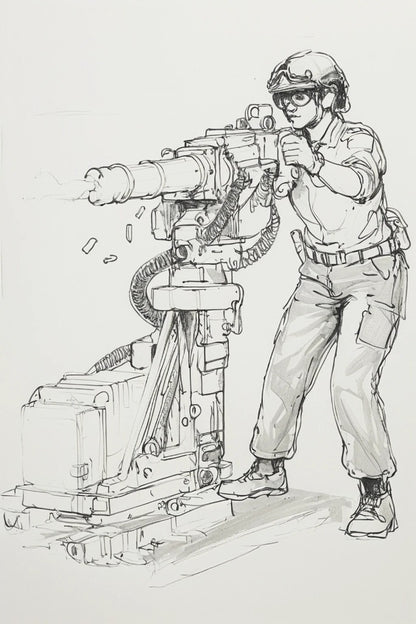 N43 Female Gunner Figure – Modern Naval Scale figure Unpainted