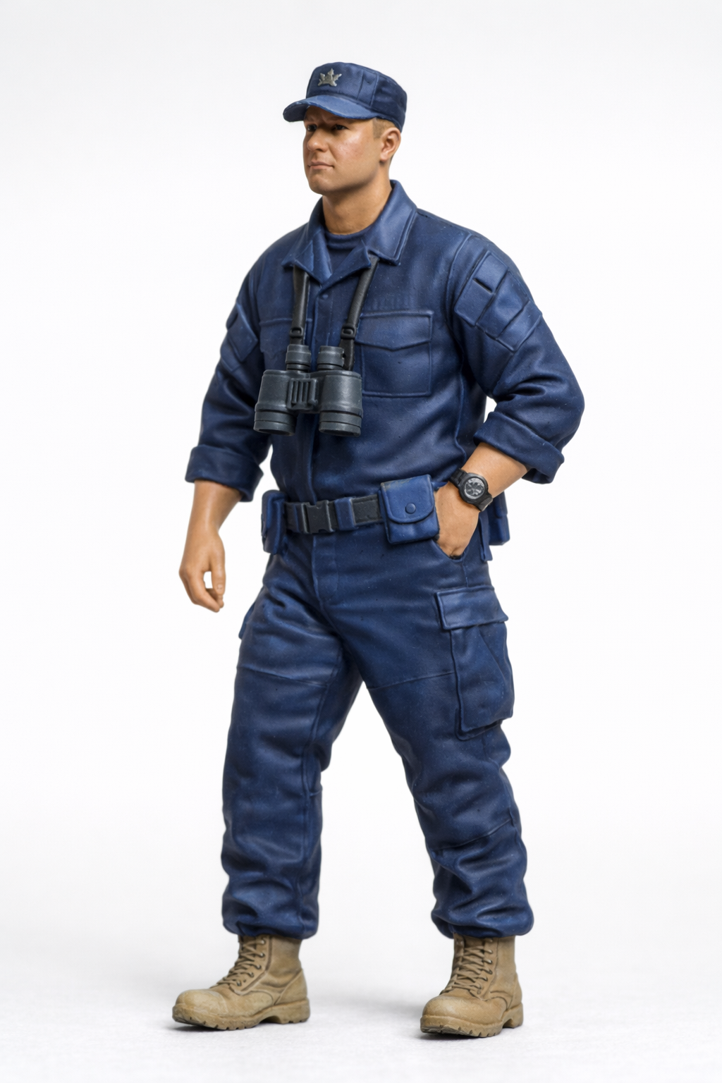 N45 Scale Model Figure – Naval Crewman with Binoculars (Unpainted)