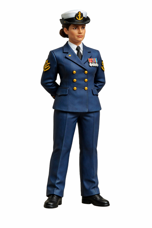 N48 Scale Model Figure – Female Naval Petty Officer on Parade (Unpainted)