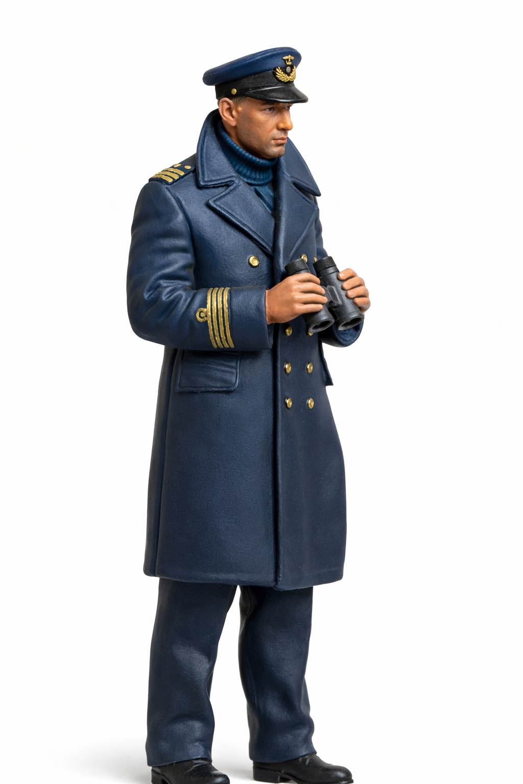 N55 Scale Model Figure – WWII Naval Commander  The Cruel Sea Unpainted