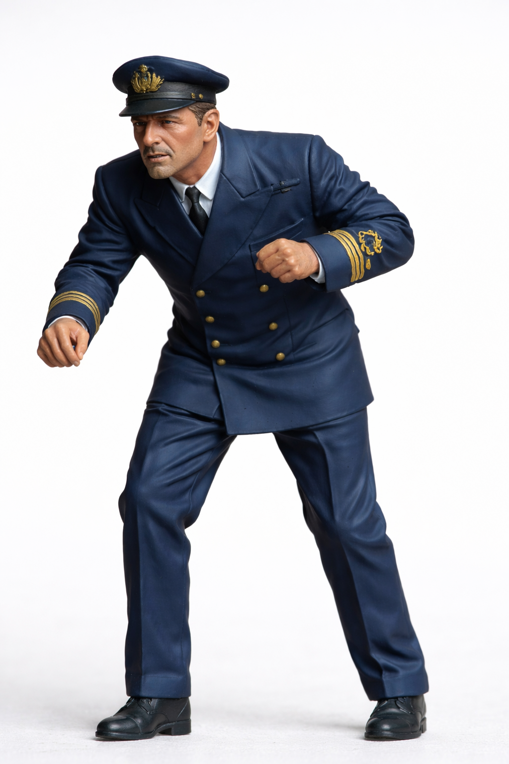 N57 Scale Model Figure – WWII Naval Officer Using Compass The Cruel Sea Unpainted