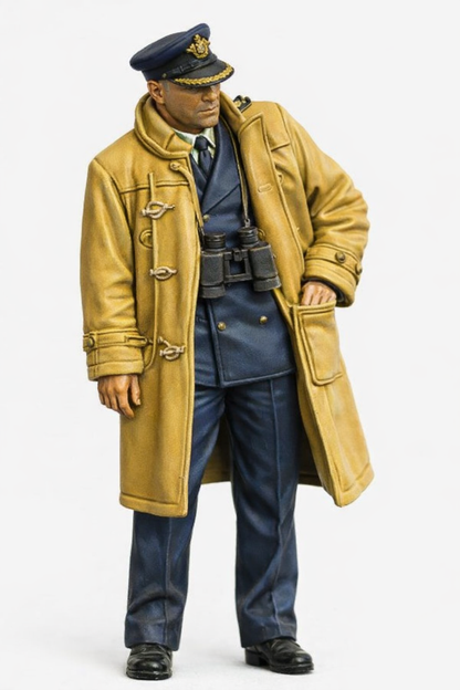 N58 Scale Model Figure – WWII Naval Commander “Erikson”  The Cruel Sea Unpainted)
