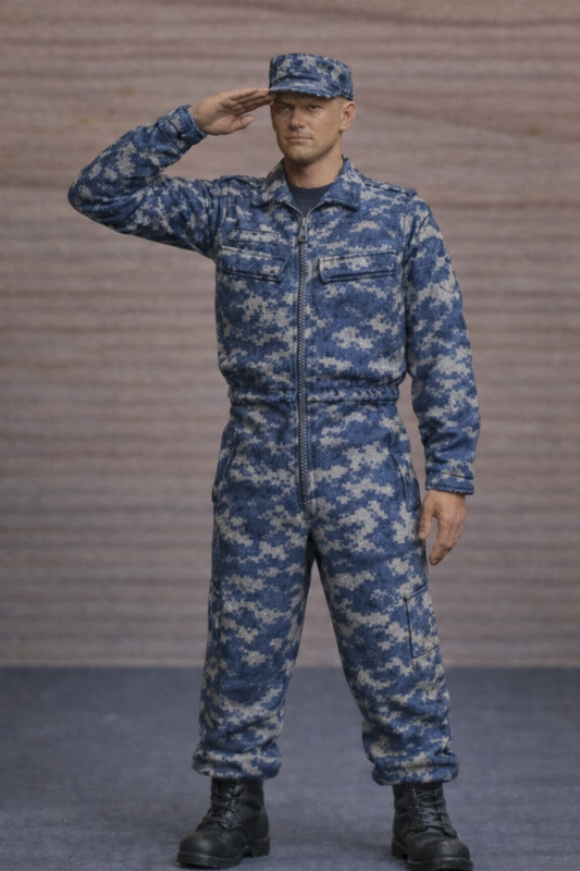 N5 Modern Naval Crew Figure – Unpainted Multi-Scale Saluting Figure