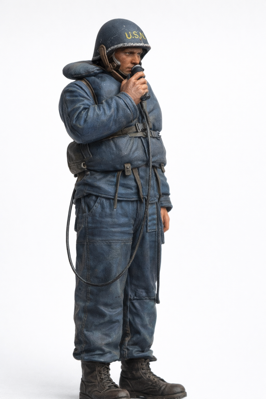 N61 Scale Model Figure – US Navy Deck Talker with Mk2 Helmet Unpainted