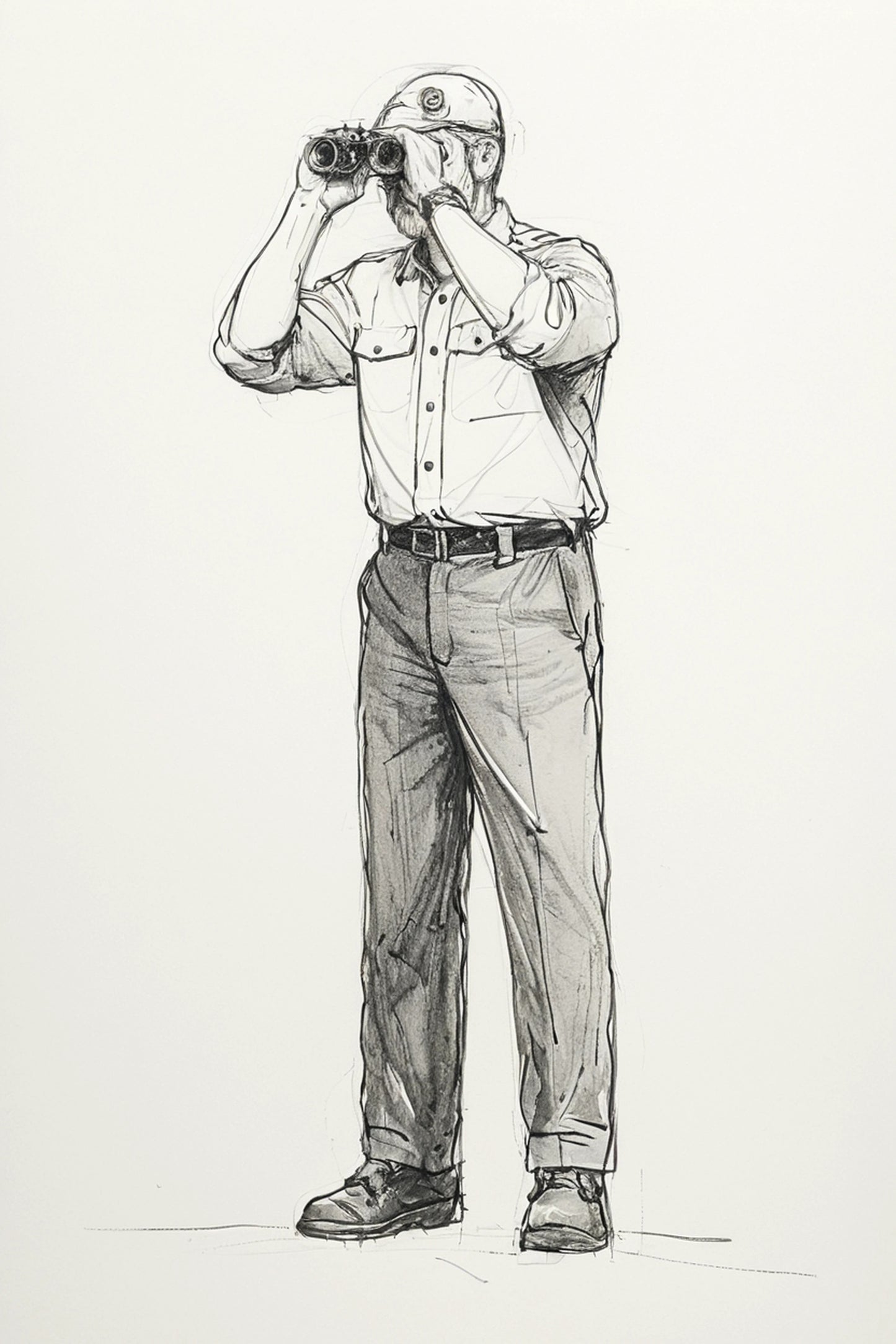 N67 Scale Model Figure – Royal Navy Crewman with Binoculars Cold War AWD, Unpainted