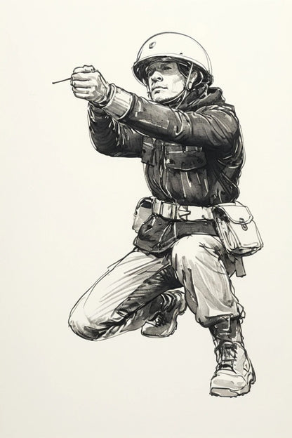 N71 Scale Model Figure – Royal Navy Crewman with Helmet & Anti-Flash Gear Falklands War, Unpainted