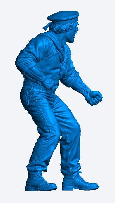 N78 Late Victorian Royal Navy Sailor – Action Pose – Unpainted Scale Model Figure