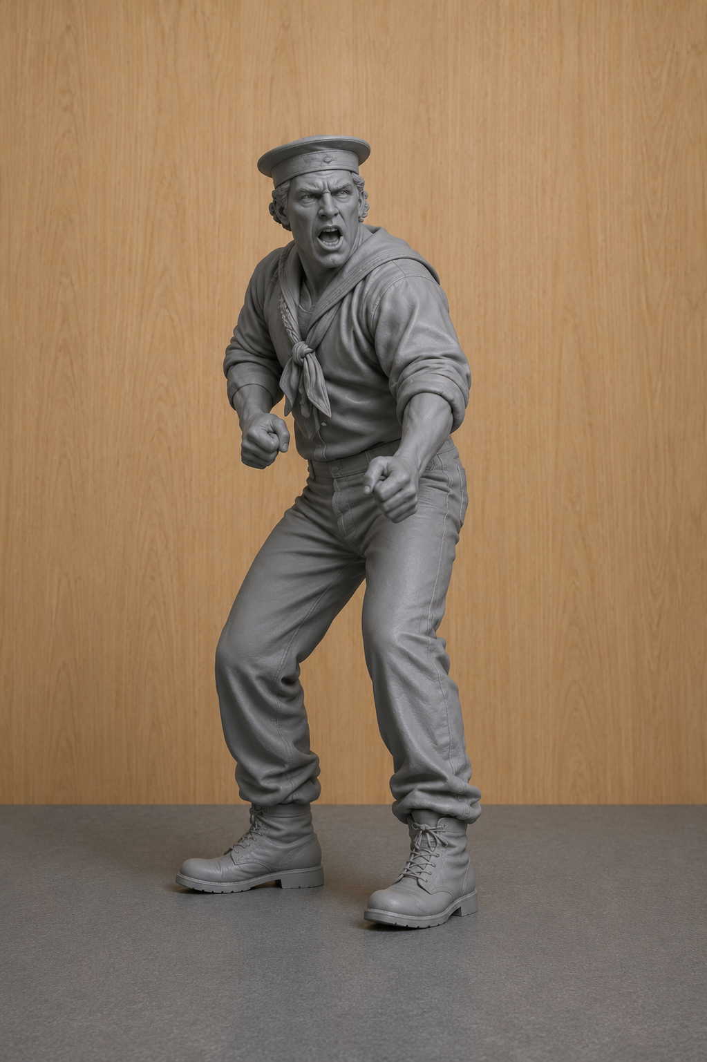 N78 Late Victorian Royal Navy Sailor – Action Pose – Unpainted Scale Model Figure