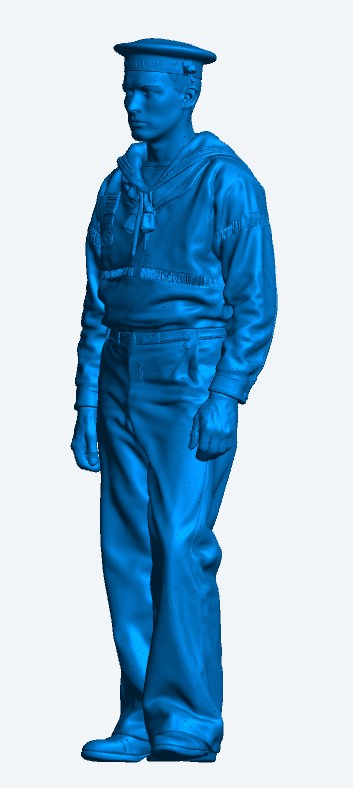 N80 Late Victorian Standing at Ease – Unpainted Scale Model Figure Victorian Naval, Maritime