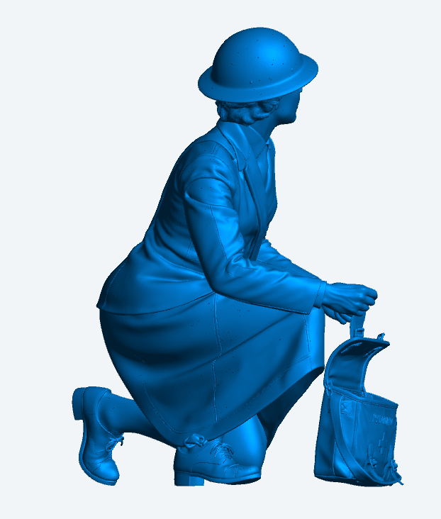 N88  Women's Royal Naval Service Administering First Aid – Unpainted Scale Model Figure