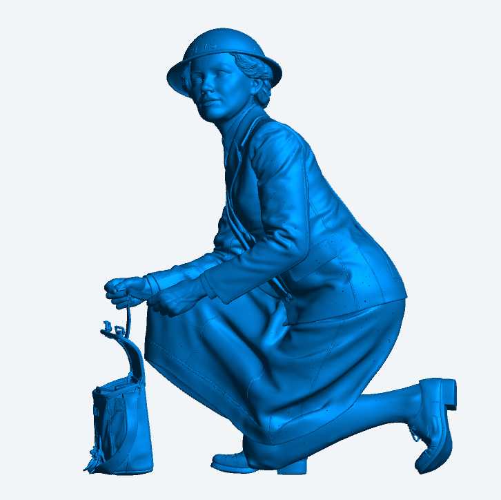 N88  Women's Royal Naval Service Administering First Aid – Unpainted Scale Model Figure