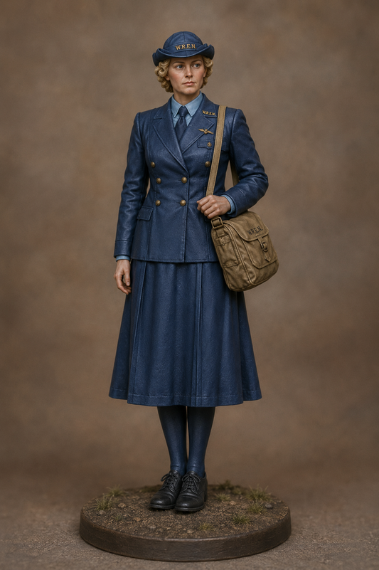 N89 20th Century Female Naval Wren Figure with Kit Bag – Multi Scale – Unpainted | Jager Hobby