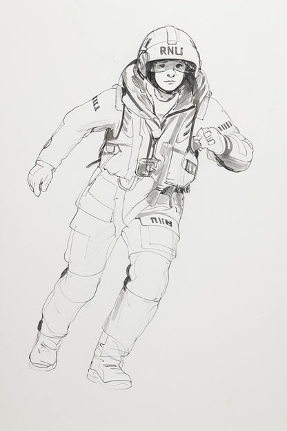 R10 – Modern RNLI Lifeboat Crew – Action Pose Unpainted