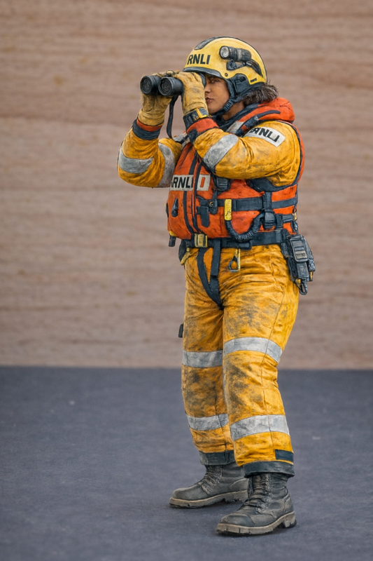 R3 Female RNLI Lifeboat Crew Figure – Lookout | Unpainted Multiscale Model