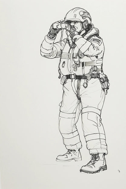 R3 Female RNLI Lifeboat Crew Figure – Lookout | Unpainted Multiscale Model