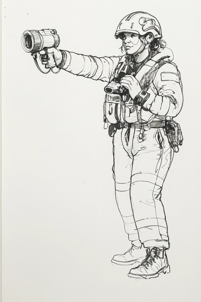 R5 Female RNLI Lifeboat Crew Figure – Handheld Spotlight | Unpainted Multiscale Model