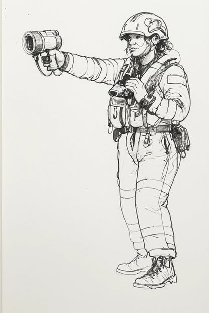 R5 Female RNLI Lifeboat Crew Figure – Handheld Spotlight | Unpainted Multiscale Model