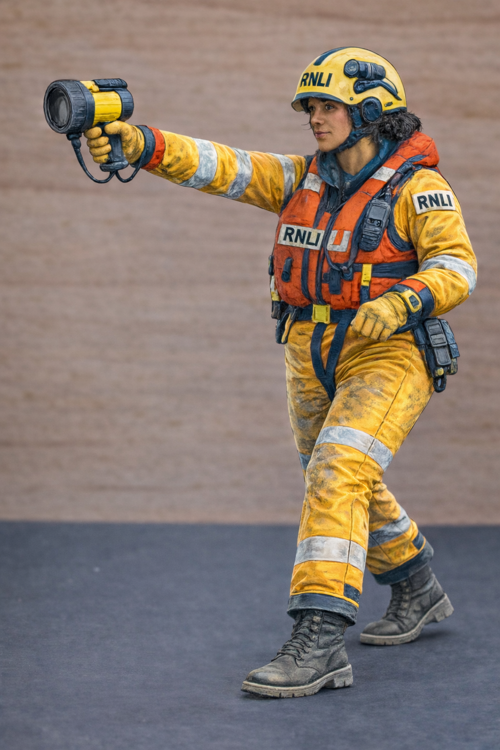 R6 Female RNLI Lifeboat Crew Figure – Advancing Search | Unpainted Multiscale Model