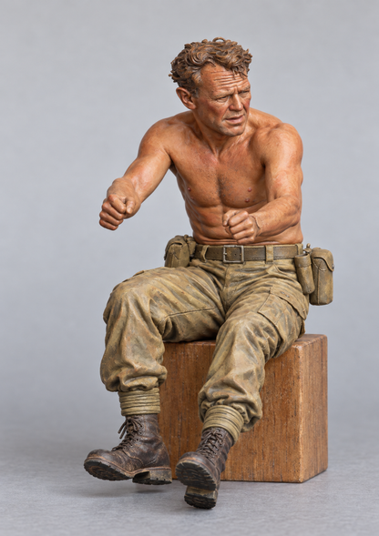 SM27 – Ice Cold in Alex Captain Anson John Mills Driving “Katy”  Unpainted Scale Model Figure