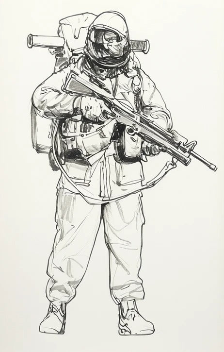 Jäger Hobby SM6 Bravo Two Zero – Gulf War Special Forces SAS  Unpainted Scale Model Figure – Multi Scale