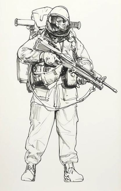 Jäger Hobby SM6 Bravo Two Zero – Gulf War Special Forces SAS  Unpainted Scale Model Figure – Multi Scale