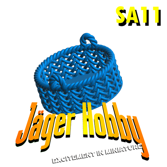 SA11 Scale Herring Basket – Traditional Wicker Fishing Boat Basket Jager Hobby