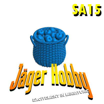 SA15 Scale Model Tall Basket of Fresh Apples | Jager Hobby