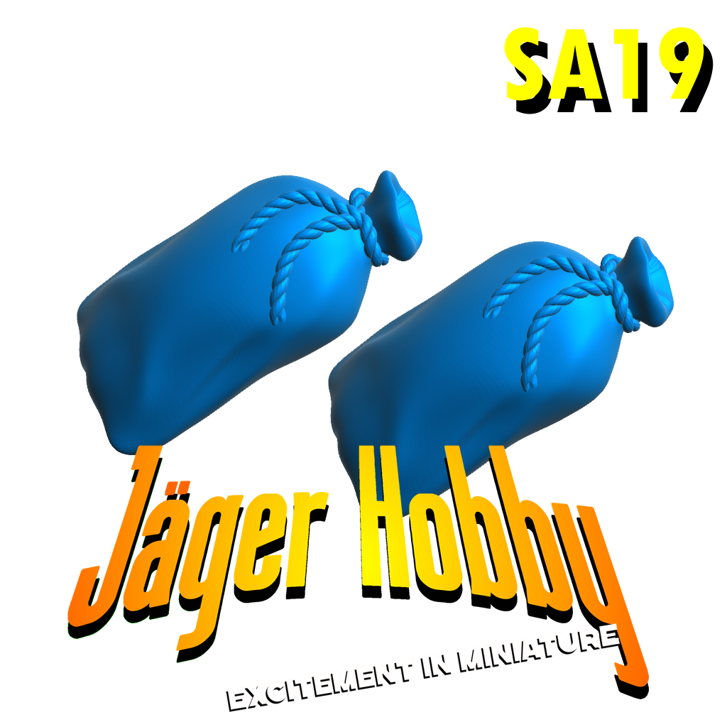 SA19 Scale Model Large Flour Sack with Rope Tie | Jager Hobby