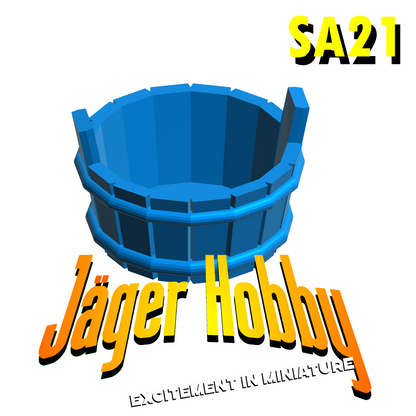 SA21 Scale Model Large Wooden Banded Tub | Jager Hobby