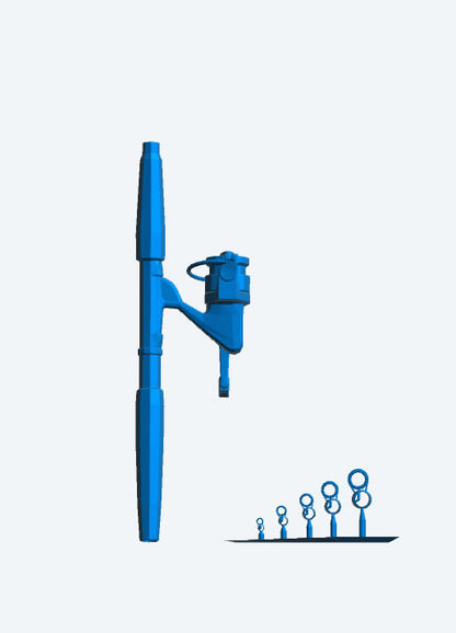 SA66 – Scale Model Detail: Fishing Rod Handle and Fittings