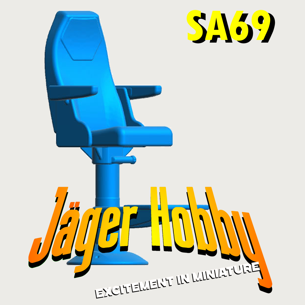SA69 Scale Model Captain’s Seat – For Modern Fishing Trawlers, Sports Boats, and Work Vessels (Multi-Scale)