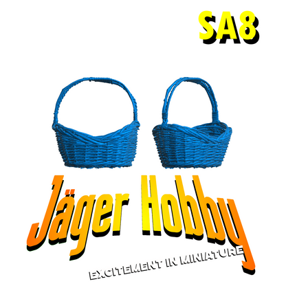 SA8 1/24 1/32 Scale Wicker Basket with Handle | Jager Hobby