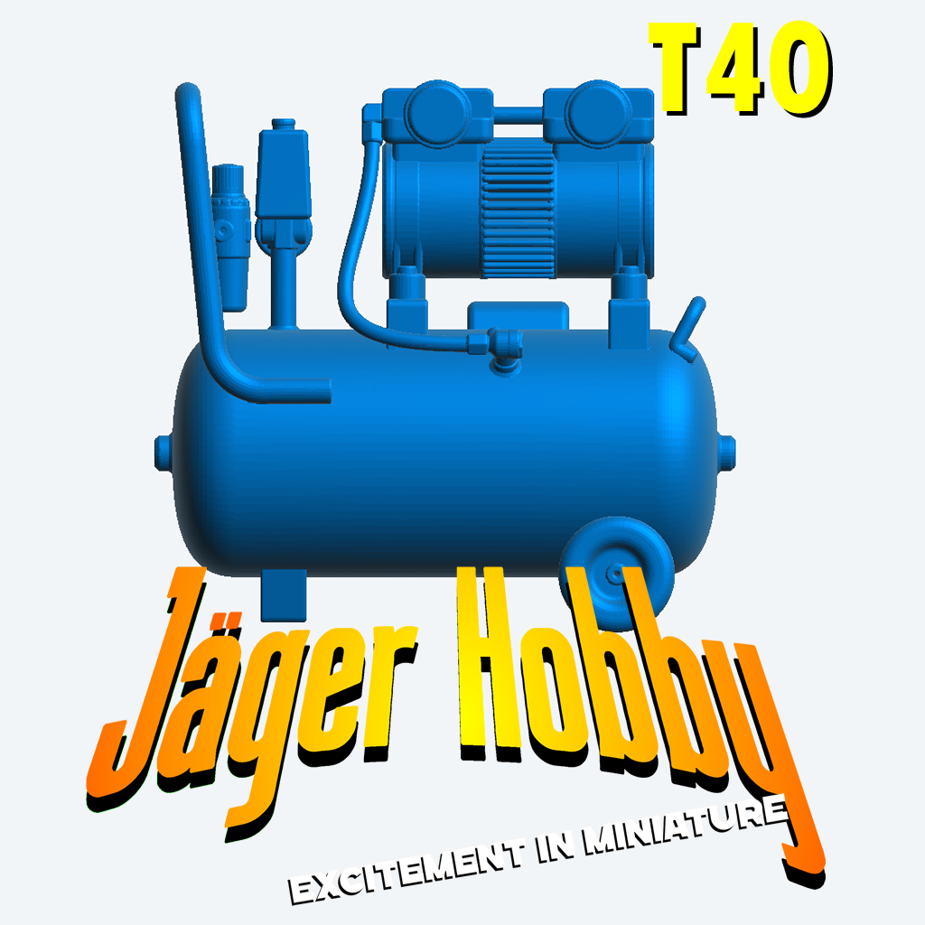 T40 – 1/43 Air Compressor for Workshop, Automotive, and Industrial multi scale Dioramas