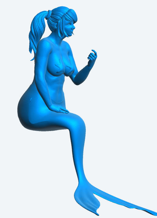 TG106 Mermaid – Perched on Deck Rail, Beckoning to Crew