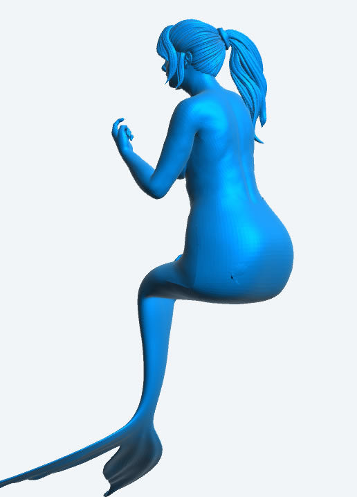 TG106 Mermaid – Perched on Deck Rail, Beckoning to Crew