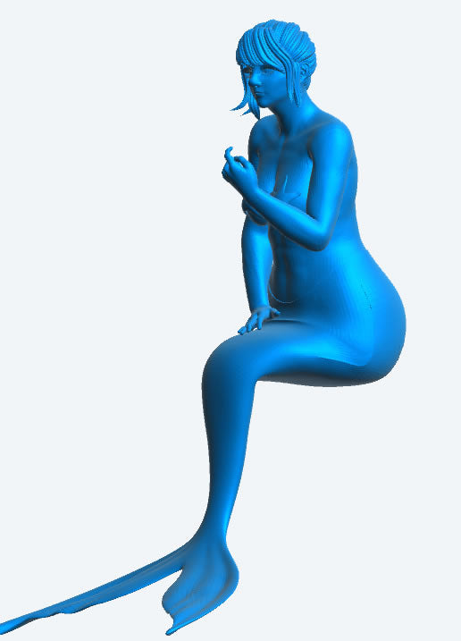 TG106 Mermaid – Perched on Deck Rail, Beckoning to Crew