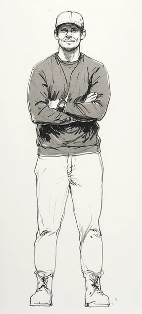 TG108 1:48 Modern Fishing Boat Crew Figure – Arms Folded, Workwear Unpainted