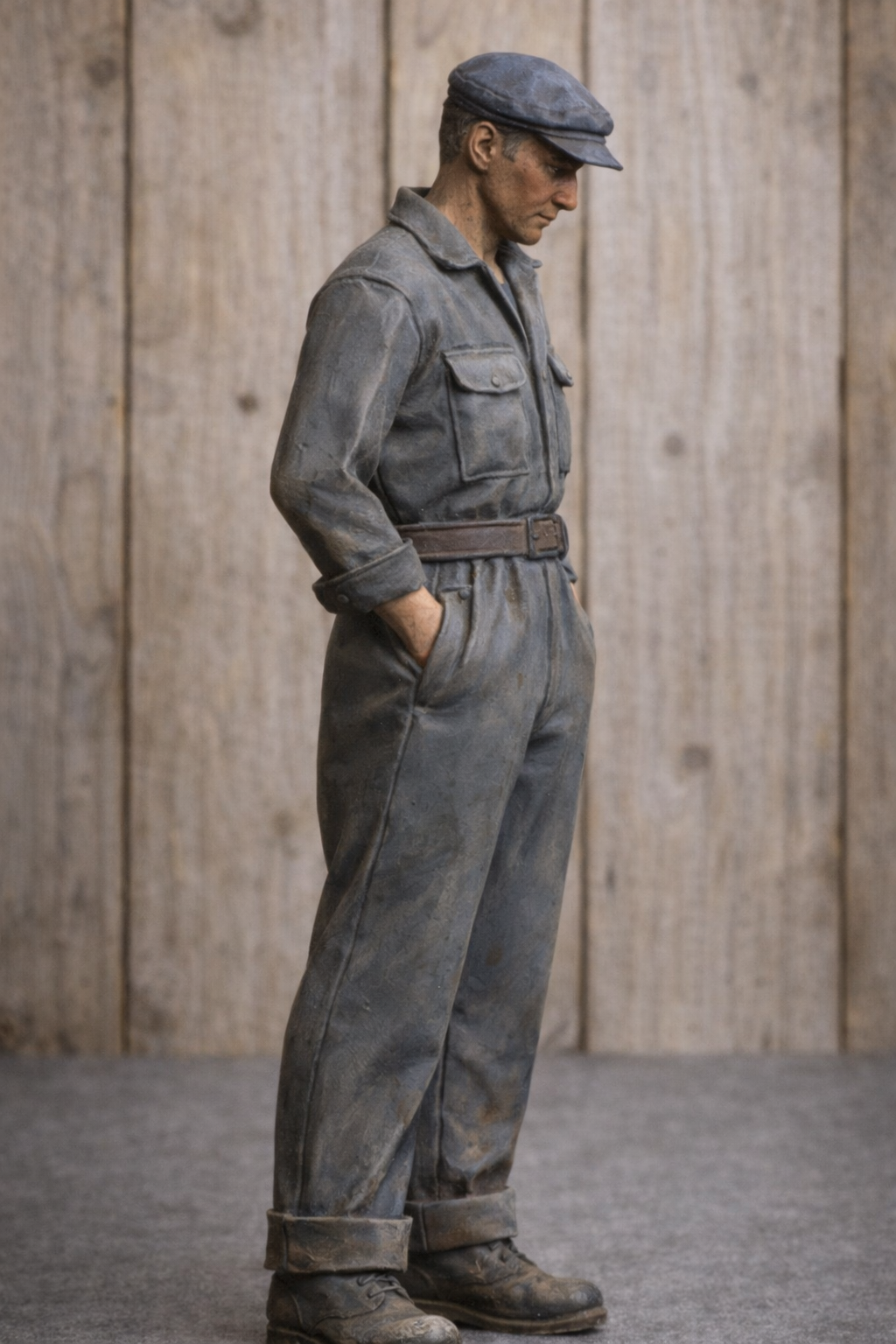 TG113 1940s Crew Worker – Demob Suit, Hands in Pockets UNPAINTED