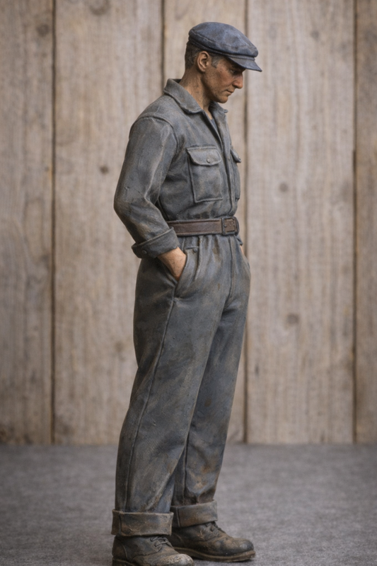TG113 1940s Crew Worker – Demob Suit, Hands in Pockets UNPAINTED
