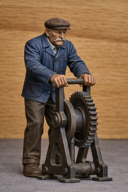 TG120 – Deck Worker Operating Winch Gear Unpainted
