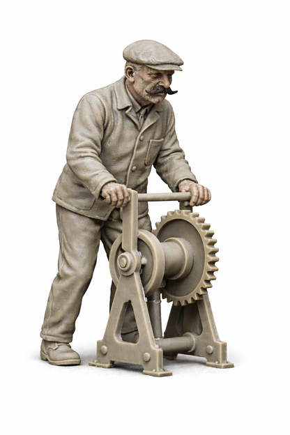 TG120 – Deck Worker Operating Winch Gear Unpainted