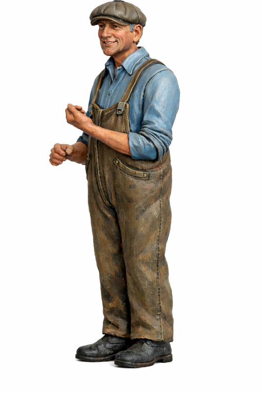 TG24D Scale Model Crew Figure – Newsboy Cap Unpainted