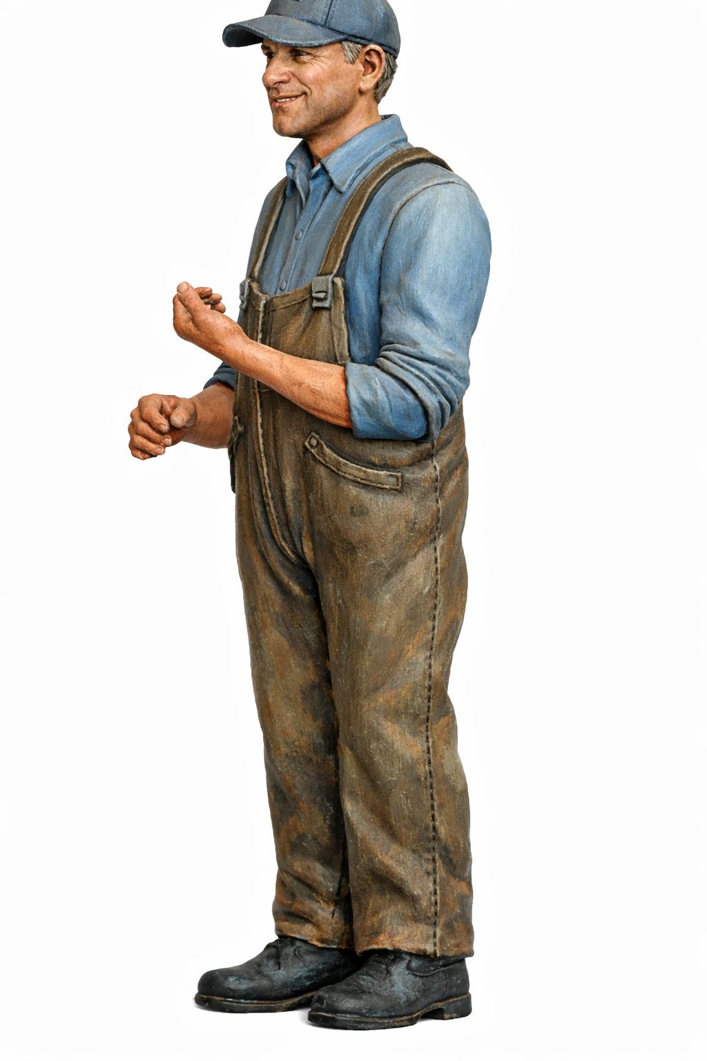 TG24B Scale Model Unpainted Fisherman Figure | Jager Hobby