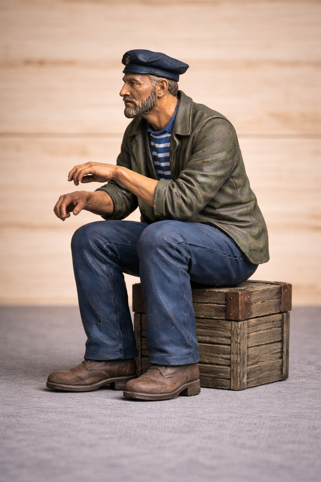 TG25B Crew Seated Truck Driver  Figure Unpainted