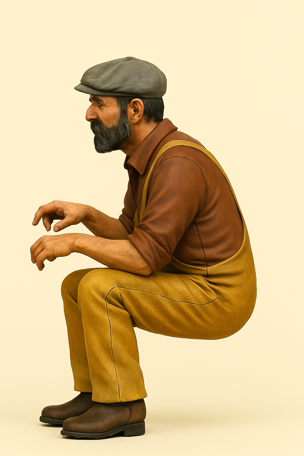 Seated Tug Boat Captain  Scale Model Ship Crew Figure TG25C