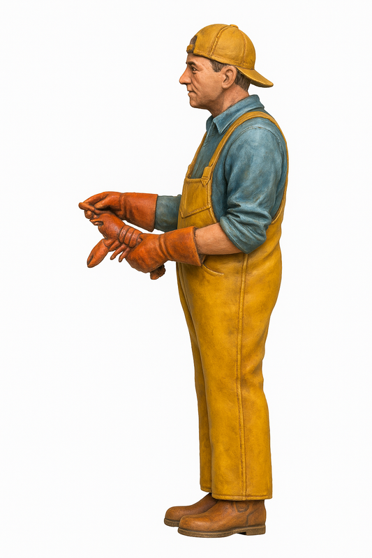 TG27D – Authentic Fisherman Scale Model Figure | Lobster Boat Crewman