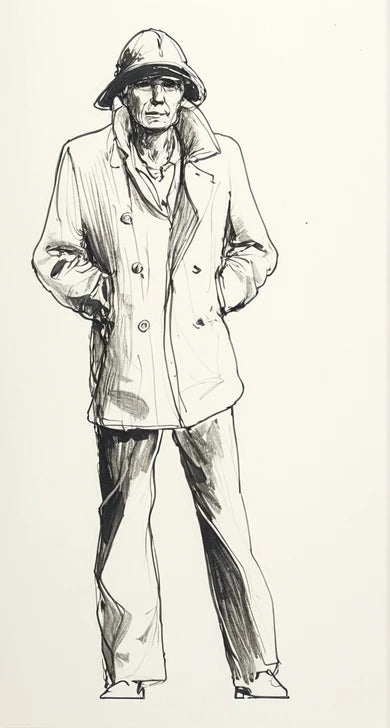 TG39B – Vosper Navy Crew Figure in Sou’wester Hat and Windcheater Jacket, Hands in Pockets (Scale Model Figure